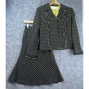 Miller Shor Suit Womens 6 Ruffle Preppy Academia Clueless‎ Schoolgirl